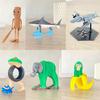 TungTungTungSahur Action 3D Printed Collectible Animal Birthday Gifts of Figures, Dolls, Kids' (Set 4)