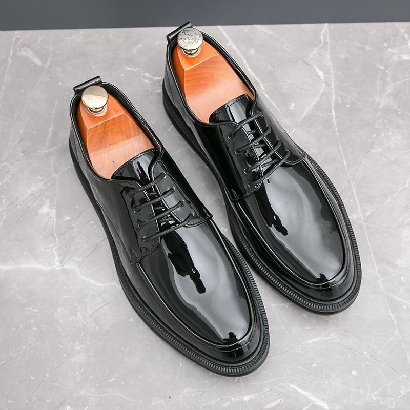 

Кожаная обувь Мужская Повседневная Лоферы Роскошный Дизайн Слипоны Мужские Туфли для Платья Досуговый Стиль Большой Размер Хорошая Износостойкая Подошва 46 чёрный