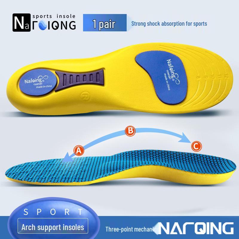 

Спортивные амортизирующие стельки для баскетбола и тренировок - Мягкая подошва, Влагоотводящие, Утолщенная поддержка свода стопы для плоскостопия, Унисекс 43-44 жёлтый