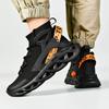 2025 New Flying Mesh Surface Breathable Casual Sports Shoes High Top Large Size Men's Short Boots Spring and Autumn Men's Shoes