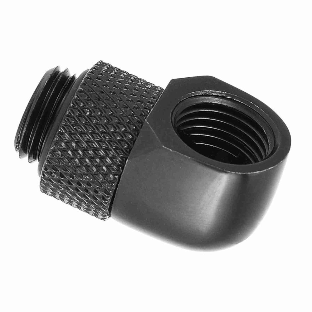 G1/4 Thread PC Water Cooling Fitting 90 Degrees Two Touch Fitting Elbow Connector  Soft Tubes