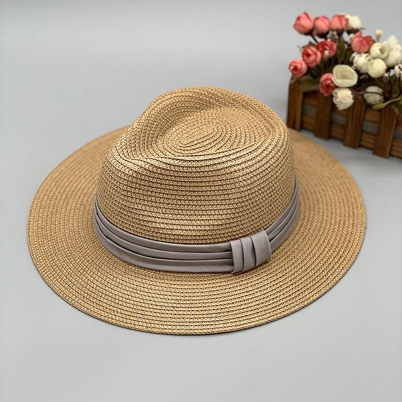 Spring Summer Ladies Panama Straw Hat Vintage British Japanese Hat Sun Hat Women's Summer Sun Hat Sun Protection