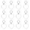 [PATIKIL] 12-Piece Photo Frame Keychain Set, 5x5cm1.97x1.97inch, Heart-Shaped Acrylic Custom Keychains, Blank, Personalized DIY Keychains for
