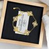 Real Gold New Chinese Style Full Diamond Five-flower Cross Vajra Bracelet Women Four-leaf Clover Bracelet