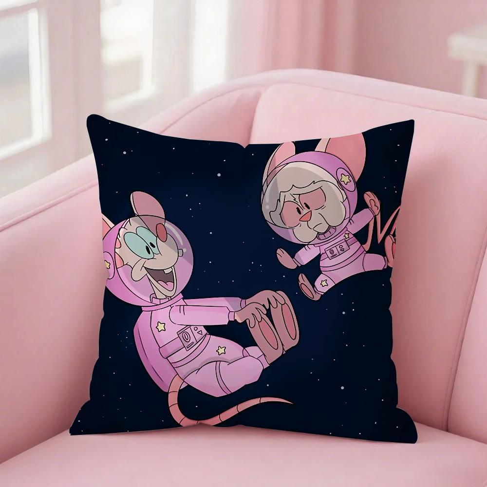 

Pinky And The Brain Pillow Case Square Double-Sided Printing Short Plush Sofa Cushion Cover Bedroom Bedside Pillow 12x12Inch