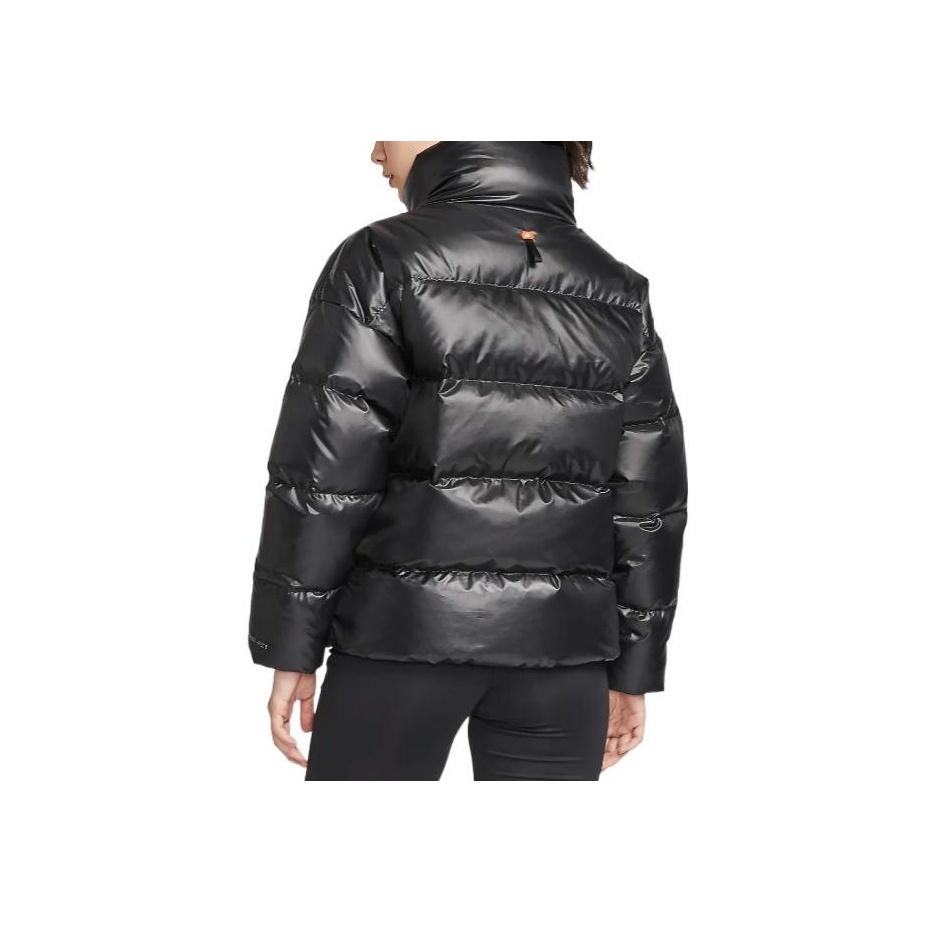 Nike Solid Color Casual Stand Collar Down Jacket Women Outerwear Black DV0555-010