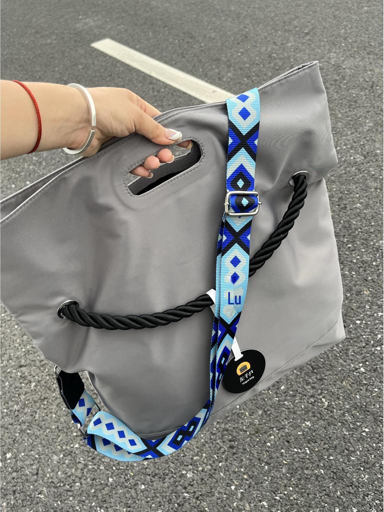 Men's Black High-End Large Capacity Tote & Crossbody Sports Bag