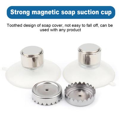 Porte-savon magnétique à ventouse, installation simple, design compact, montage mural, porte-savon à ventouse, 1/2/3 pièces