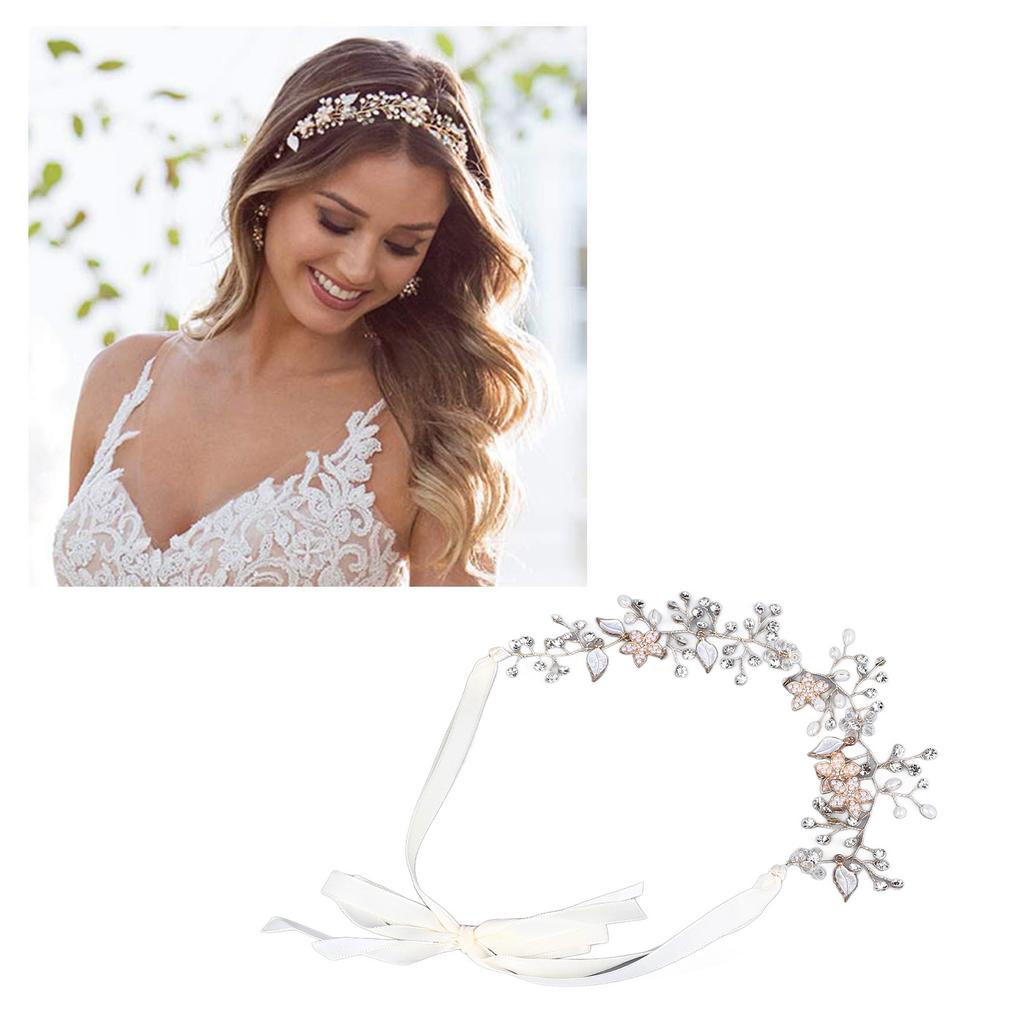 Bridal   Headband Exquisite   Design Soft Ribbon Headpiece for Wedding Birthday Party