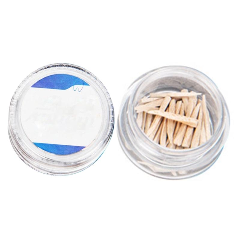 25/50 Pcs Wood Interdental Wedges Teeth Interproximal Wedges Dental Wood Wedges Dental Wedges Gaps Wedge M