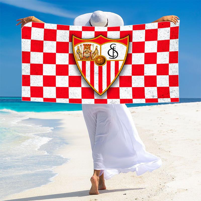 Sevilla FC Print Beach Towel, Large Soft Quick Dry Towel for Beach Camping Swimming