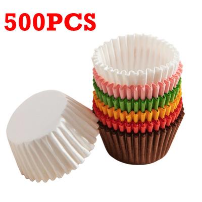 500pcs Cake Paper Holder Paper Cup 1.38"x2.95" Muffin Cupcake Liners Food Graded Baking Cups Paper for Wedding Birthday Party