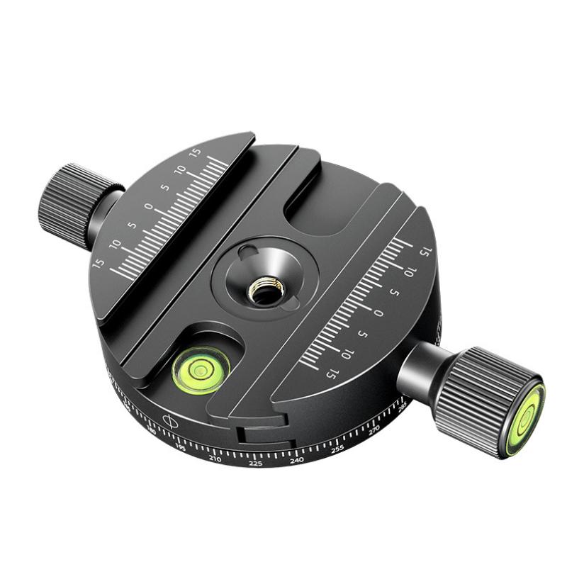 Qj-08/Qj-08S 360° Panoramic Rotating Quick Release Plate Clamp Tripod Head Universal Camera Photography Quick Release Base