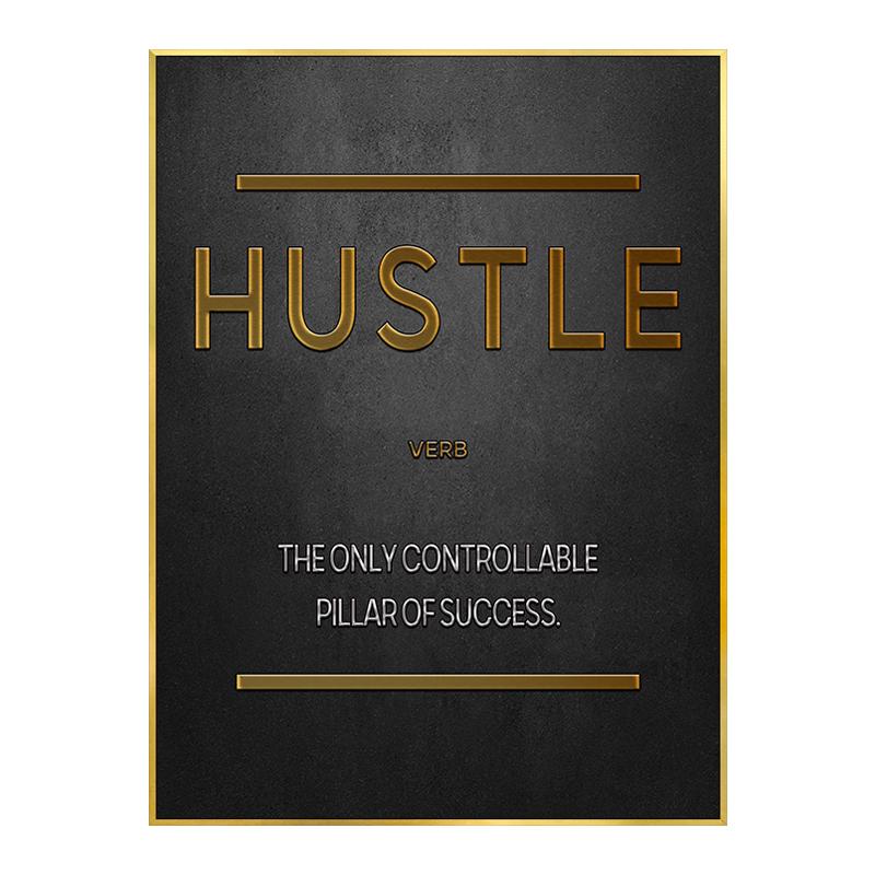 Современный постер с деньгами, мотивационные цитаты, Grind Hustle, настенный художественный офисный постер, декоративные картины, холст, фотографии, домашний декор для комнаты 21x30cm No Framed