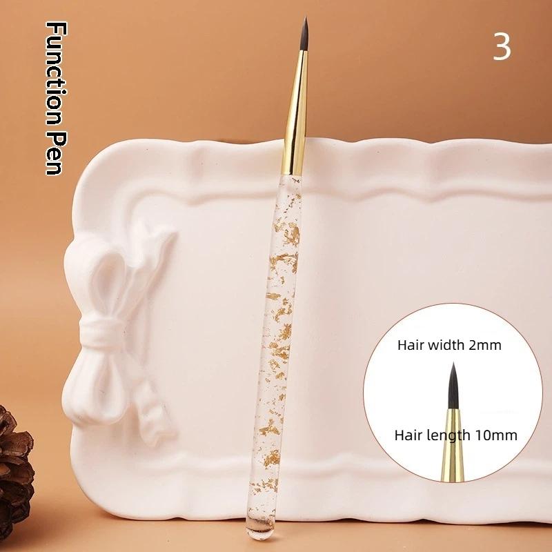 1Pcs Nail Brush Set Detail Work Pens Stylish Acrylic Handles Gel Nail Art Fine Line Painting Professional Home Use Manicure Tool