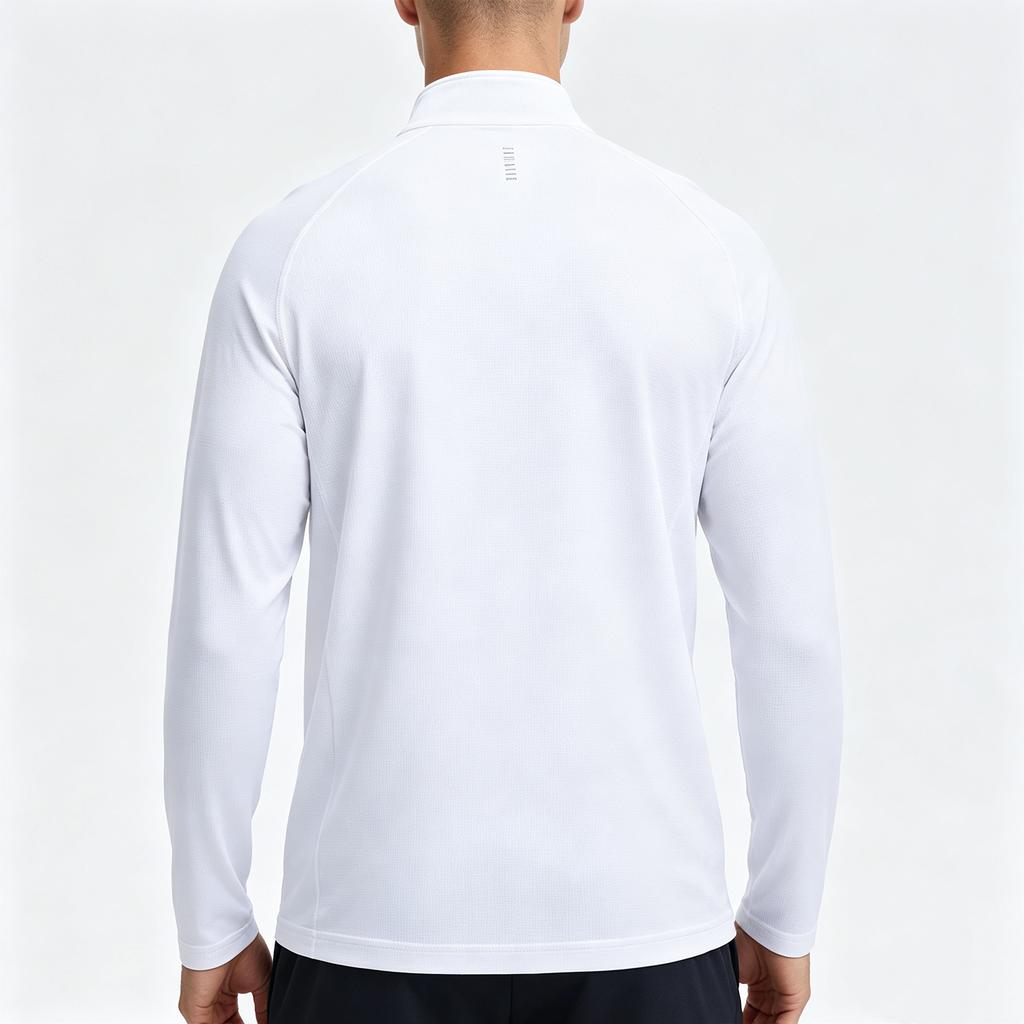 Herren Halbzip Langarm Laufshirt Schnelltrocknend Enganliegendes Trainingsshirt für das Fitnessstudio