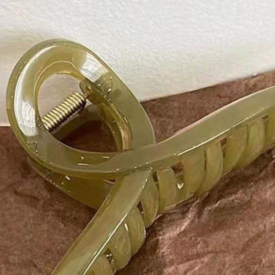 Pince Crabe Grande Taille Tempérament Élégant Semi-Transparent Antidérapant Décoration de Coiffure Accessoire de Tête