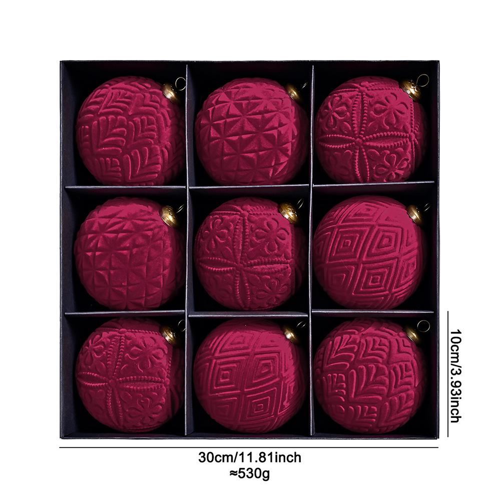 

9-Pack Ornaments Wine Red Festive Decorations Ample Supply Of Balls Long-lasting Christmas Ornaments For Christmas Trees вино красного