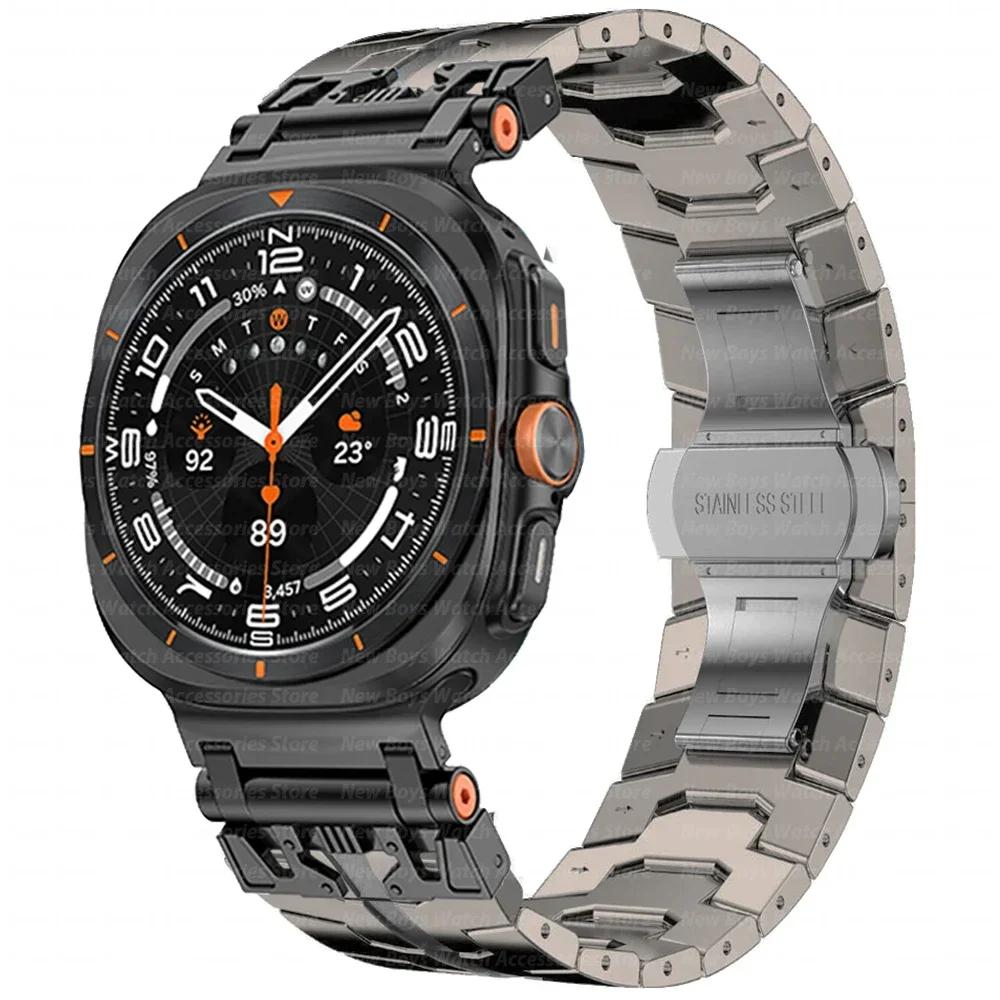 Stainless Steel Bracelet for Samsung Galaxy Watch Ultra 47mm Band for SAMSUNG 7 GALAXY ULTRA 47MM Men Business Strap Watchband