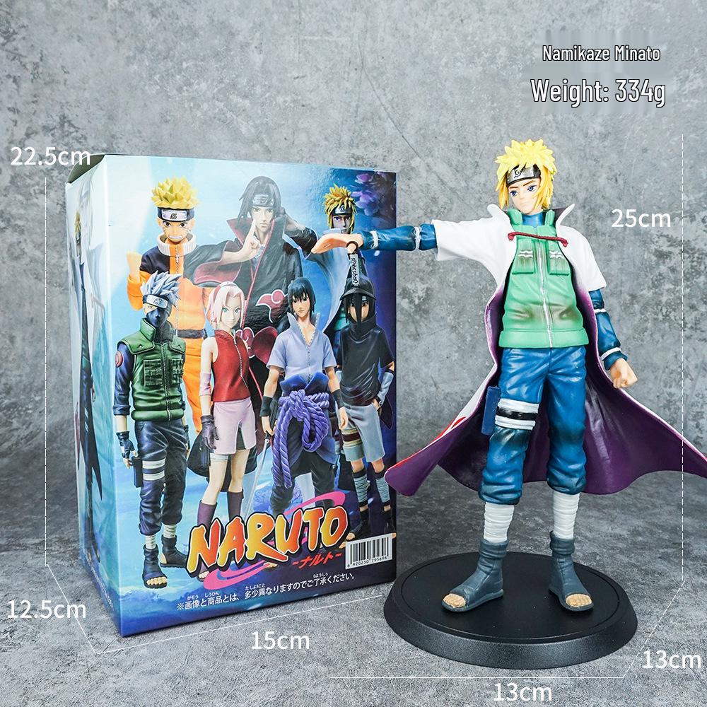 Anime Action Figure Display: Sasuke, Sakura, Itachi, Kakashi, Minato with Greatsword.