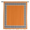 Cortinas Geométricas Transparentes de Estilo Chino Simple Naranja para Decoración de Sala de Estar Cortinas de Ventana Cocina Tul Cortinas Voile