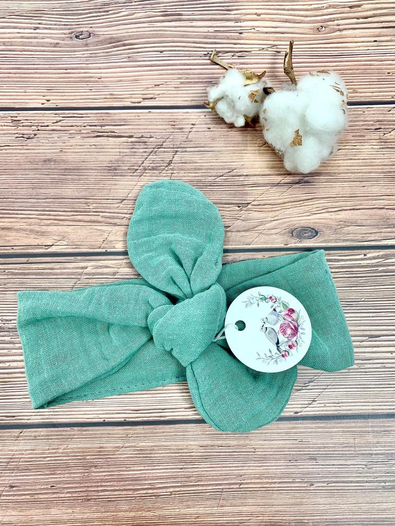 Muslin headband (bottle green)