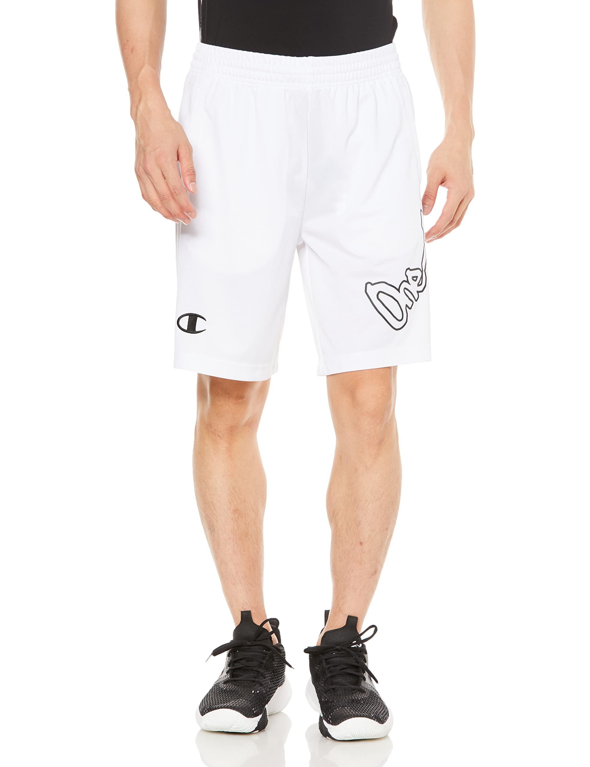 

Champion Шорты баскетбольные с графическим принтом XL C3-WB524 Мужские быстросохнущие шорты, Белый, белый