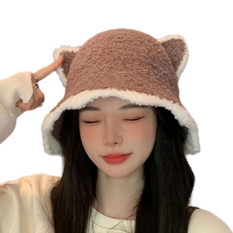 

Мягкая теплая шапка унисекс вязаная шапка модная шапка с ушками шапка для активного отдыха зимняя шапка удобный и стильный зимний головной убор хаки