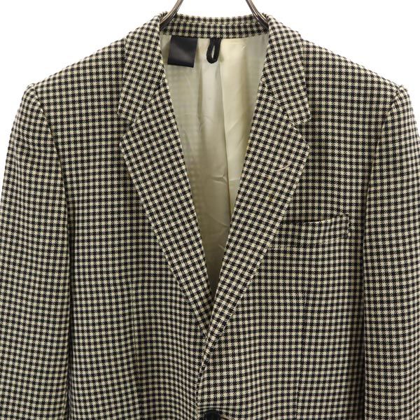 N.HOOLYWOOD Wool Houndstooth Tailored Jacket M Black X Beige Men's Used