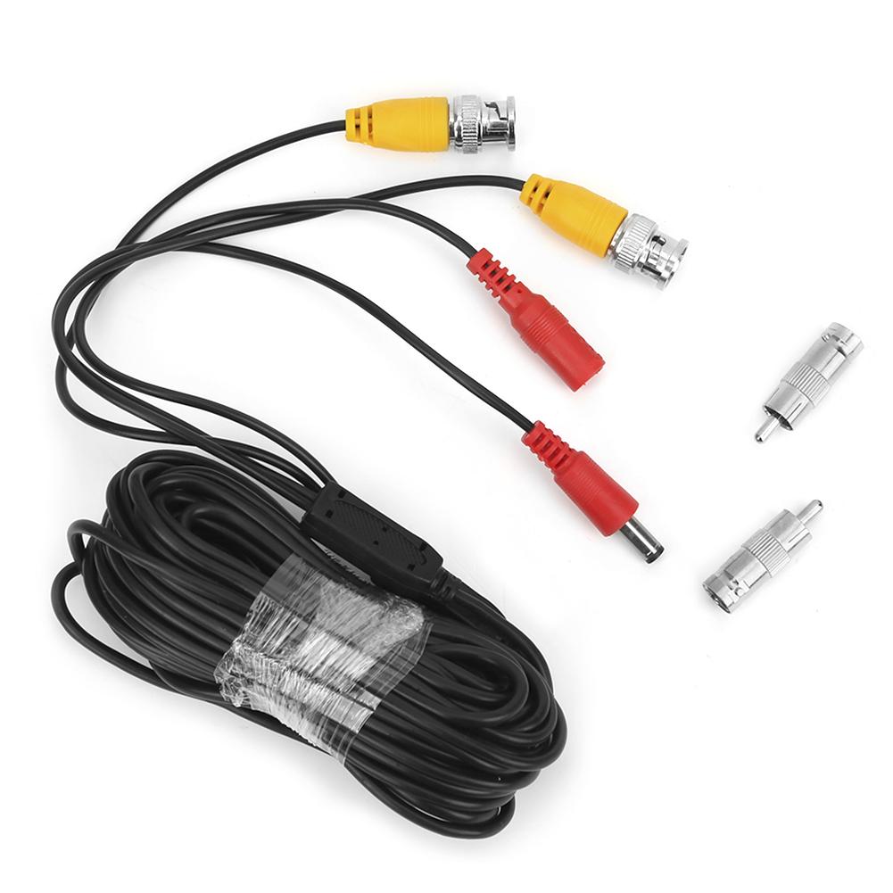 4Pcs BNC Video Power Cable CCTV Wire Cord Security System Accessories