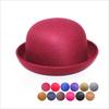 Wzcx Dome Solid Color Korean Version Women Jazz Hat Spring Autumn Fashion New Unisex Vintage Top Cap Felt Hat