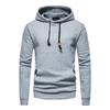 Men's Fashion Solid Color Casual Pullover Jacquard Sweat Men's Plaid Quilted Cotton Fabric Hooded Sweat