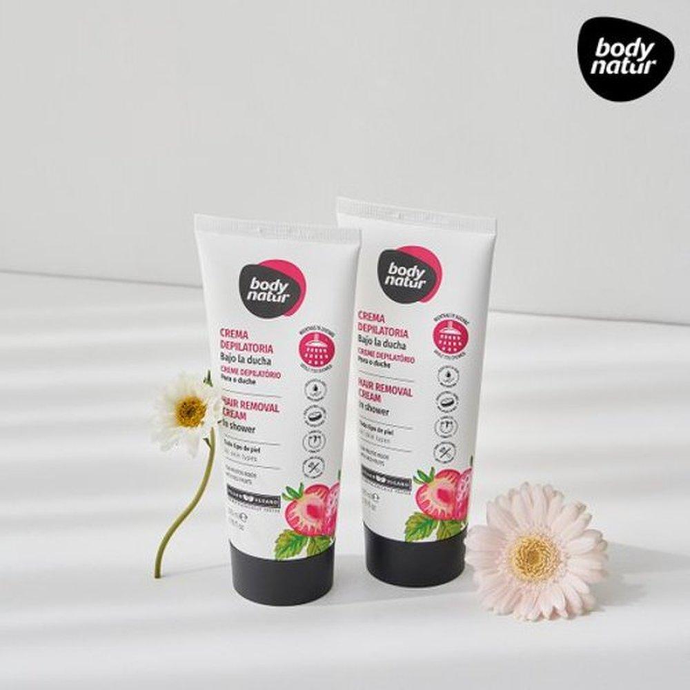 (2ea)BODY NATUR Hair Removal Cream In-Shower All Skin Red Fruit