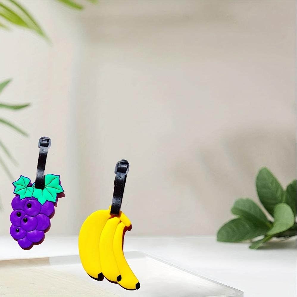 4 Stück Obst-Gepäckanhänger aus PVC, für Lebensmittel, Bordetiketten, Gepäckanhänger, Reisebox-Identifikationsetiketten