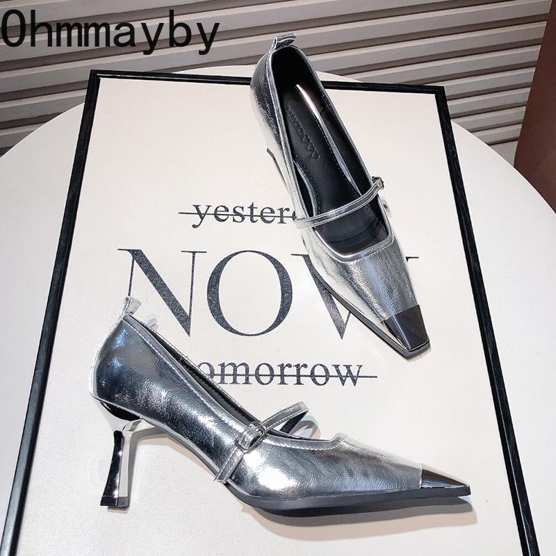 Designer Pointed Toe Women Mary Jane Shoes Fashion Shallow Slip On Shoes Spring Autumn Wedding Party Shoes