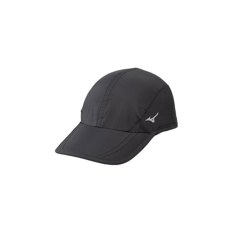 Running Cap, Water-Repellent Night Run Cap (with Reflective Elements), Water-Repellent J2MW1010, Unisex, Black, Size L