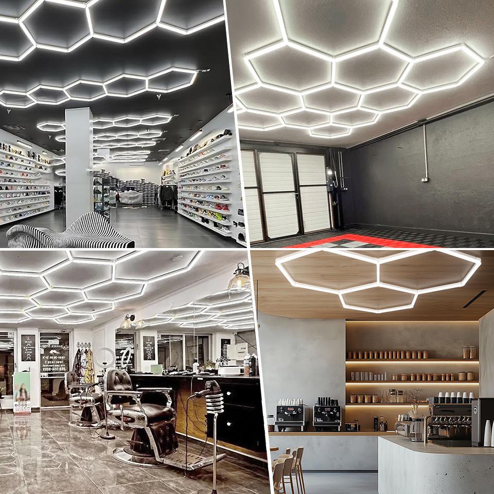 Office Extra Large Workshop LED Light 6500K Garage Ceiling Light Shop Light for Car Detailing Gym Supermarket Show d