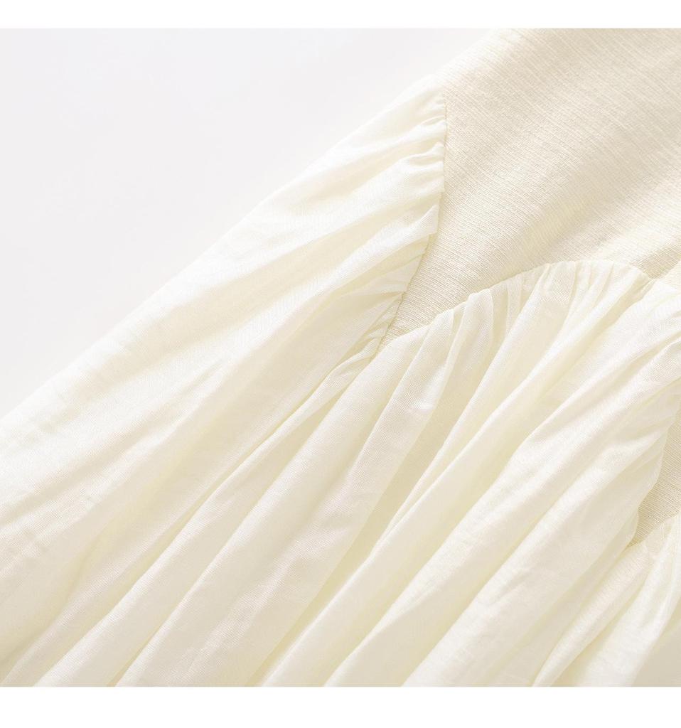 High-Quality Beaded Tencel Crepe Waist-Cinched French Aristocratic Style Tea Party Dress for Women