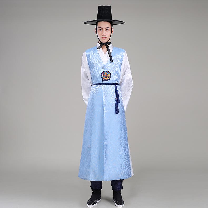 Heren Traditionele Koreaanse Hanbok Paleis Officiële Gewaad voor Fotoshoots en Optredens