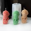 Buddhas Statue Silicone Candle Mould for Handmade Soap Gypsum Resin Aromatherapy Scented Candle Mould Desktop Decorations