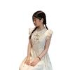 Gentle wind design sense niche French waist fairy embroidered floral dress spring and summer high-end lady dress