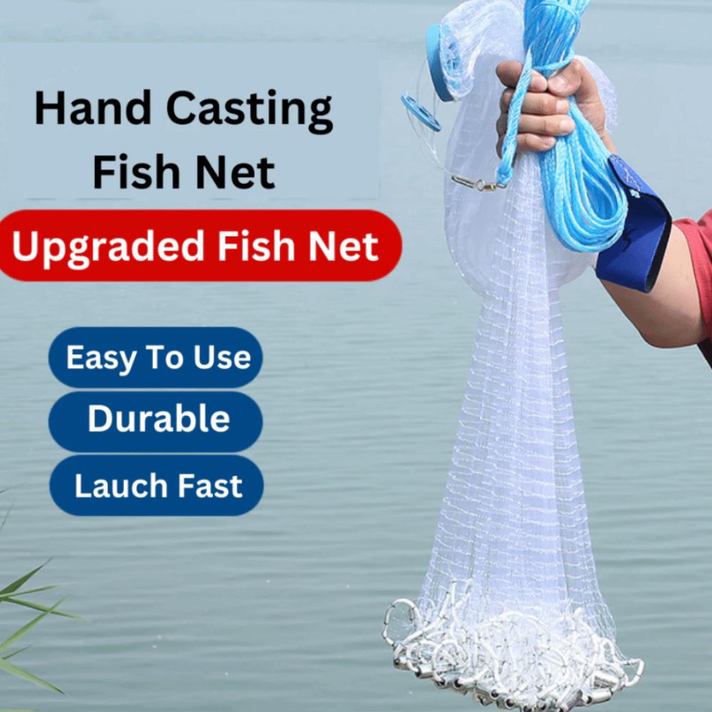 No Circle Fishing Net Hand Cast Cast Fish Net Firm American Style Fishnet  Fishing Tackle
