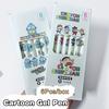 6Pcs Kawaii Crayon Shin-Chan Neutral Pen Cute 0.5Mm Black Ink Signature Pen Student Stationery Anime Cute Pressing Gel Pen Gifts