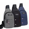 Men's Functial Chest Bag, Suitable for Business Trips and Travel, Single Shoulder Bag, Single-Layer Pocket, Nyl Material