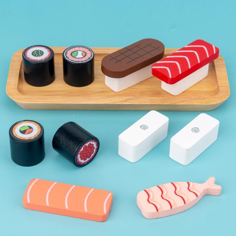 Children's Wooden Simulation Play House Sushi Group Food Cognition Cooking Cooking Set Boys and Girls Intellectual Toys