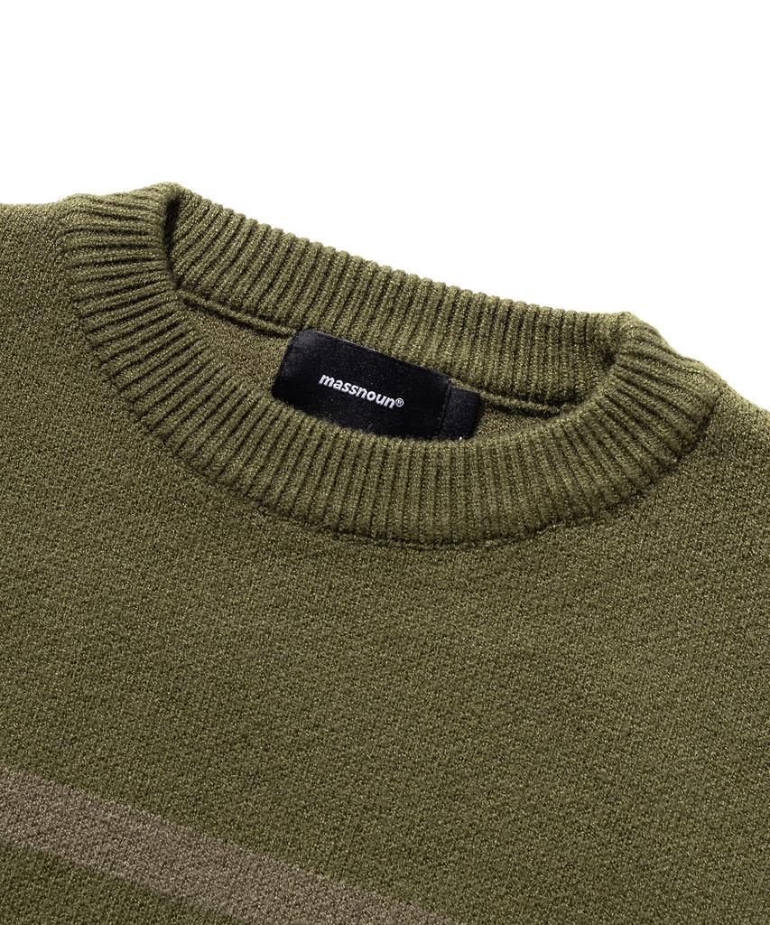 MASSNOUN Cross Incision Line Knit Mftnt001-Ov