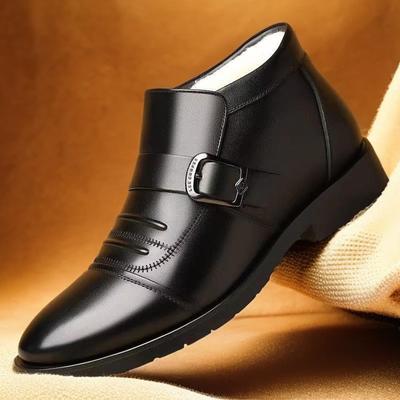 Herrenmode Winter Warme Leder Baumwollschuhe Herren Baumwollschuhe Winterschuhe Herren Plus Samt Dicke Rutschfeste Schuhe Lässige Baumwollschuhe