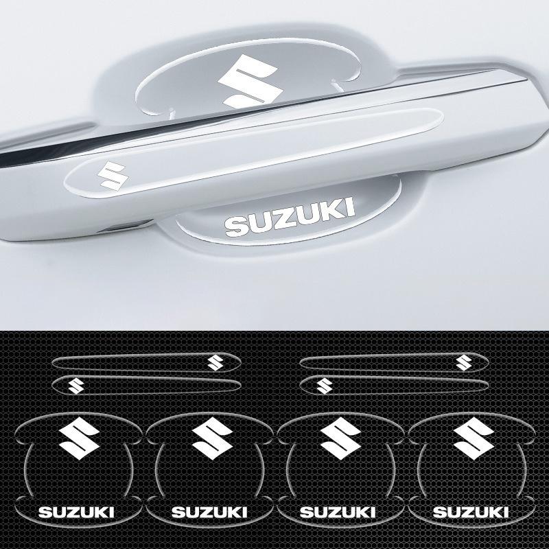 

Для Suzuki Swift S-Cross Jimny Alto SX4 Vitara Baleno Samurai Наклейка на ручку двери автомобиля Прозрачная Защитная полоса от царапин