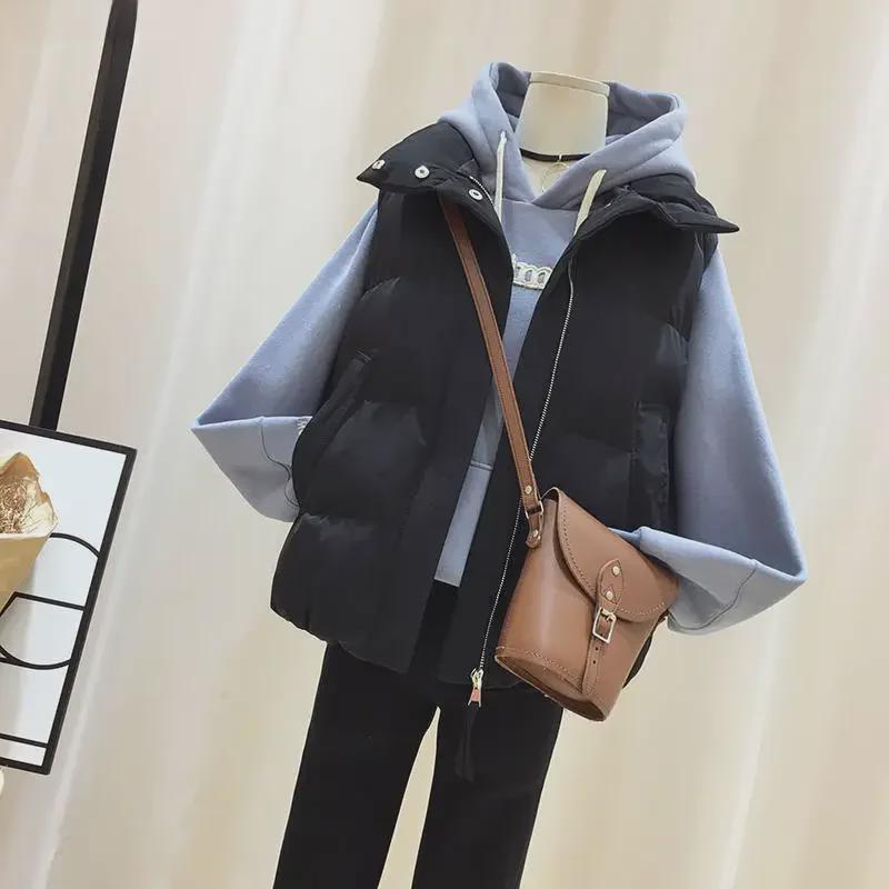 2023 Autumn/Winter Korean Style Women's Short Sleeveless Down Vest – Versatile and Fashionable.