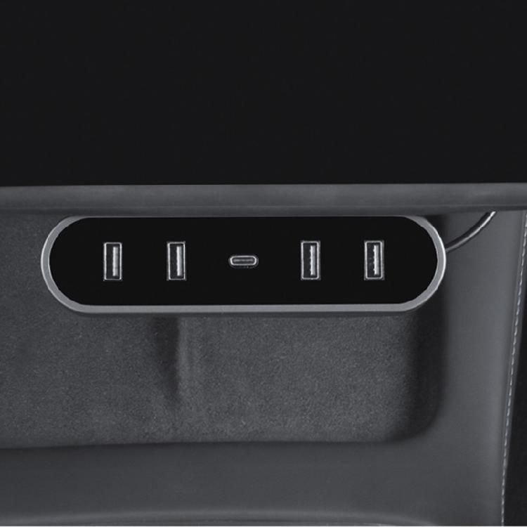For Car 3/Y Glovebox Hub Ports Fast Charging Adapter Docking Station Spiliter